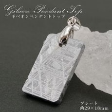 画像1: 【一点物】 ギベオン プレート 隕石 gibeon シルバー ペンダントトップ top SV925 シルバー 天然石 パワーストーン カラーストーン (1)