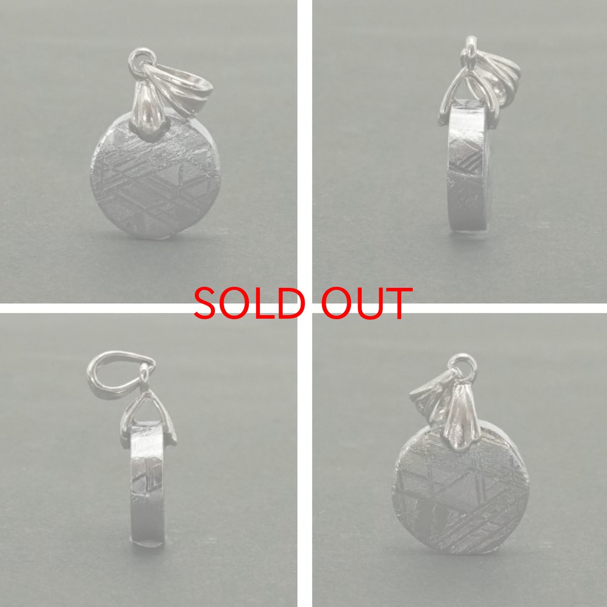 画像2: 【一点物】 ギベオン 丸 隕石 gibeon シルバー ペンダントトップ top SV925 シルバー 天然石 パワーストーン カラーストーン (2)