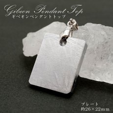 画像1: 【一点物】 ギベオン プレート 隕石 gibeon シルバー ペンダントトップ top SV925 シルバー 天然石 パワーストーン カラーストーン (1)