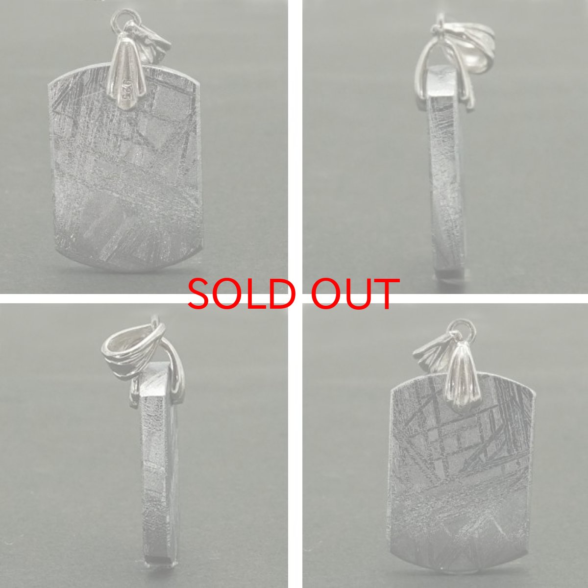 画像2: 【一点物】 ギベオン プレート 隕石 gibeon シルバー ペンダントトップ top SV925 シルバー 天然石 パワーストーン カラーストーン (2)