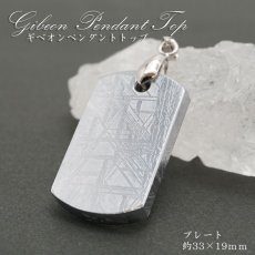 画像1: 【一点物】 ギベオン プレート 隕石 gibeon シルバー ペンダントトップ top SV925 シルバー 天然石 パワーストーン カラーストーン (1)