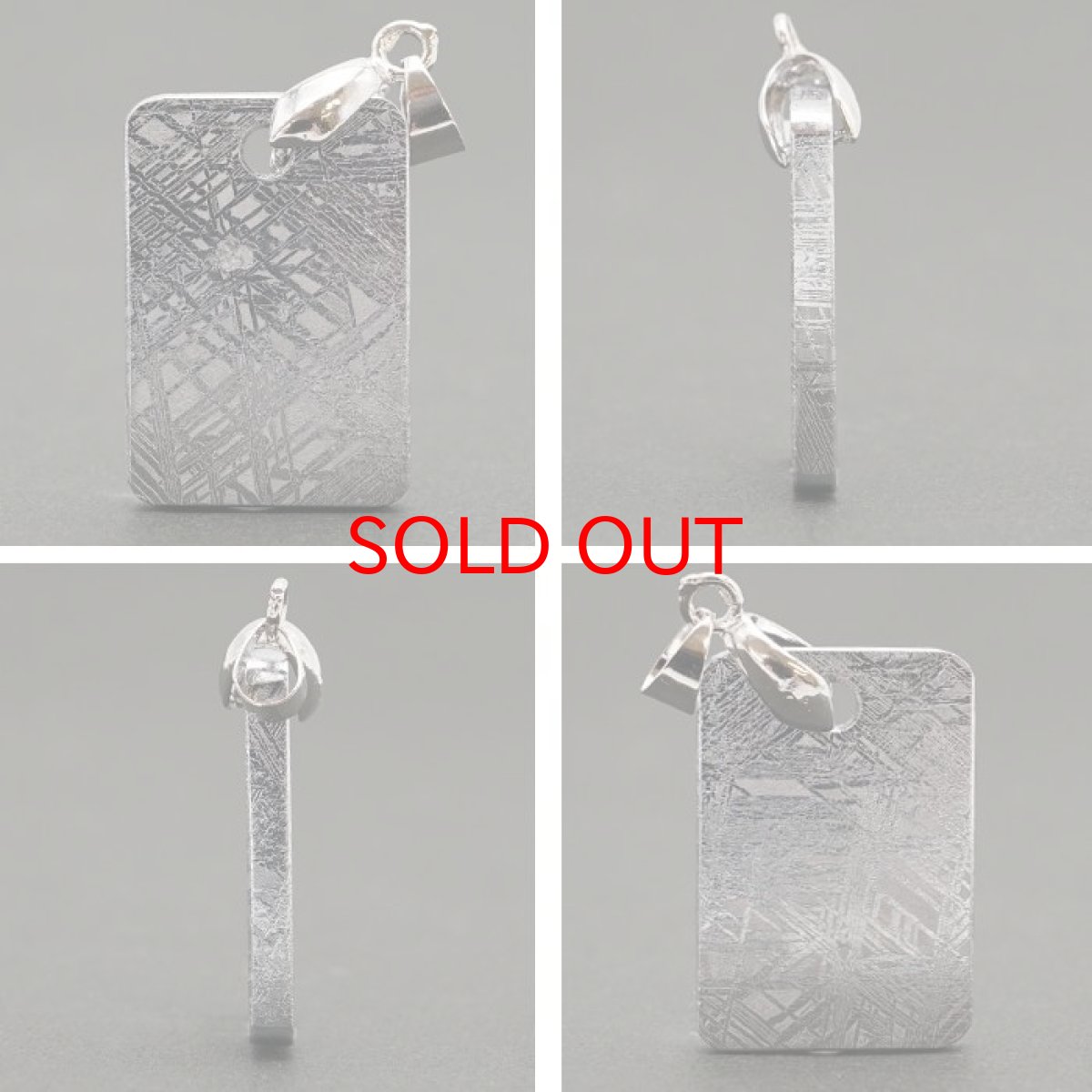 画像2: 【一点物】 ギベオン プレート 隕石 gibeon シルバー ペンダントトップ top SV925 シルバー 天然石 パワーストーン カラーストーン (2)