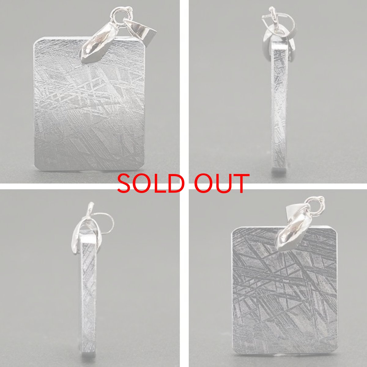 画像2: 【一点物】 ギベオン プレート 隕石 gibeon シルバー ペンダントトップ top SV925 シルバー 天然石 パワーストーン カラーストーン (2)