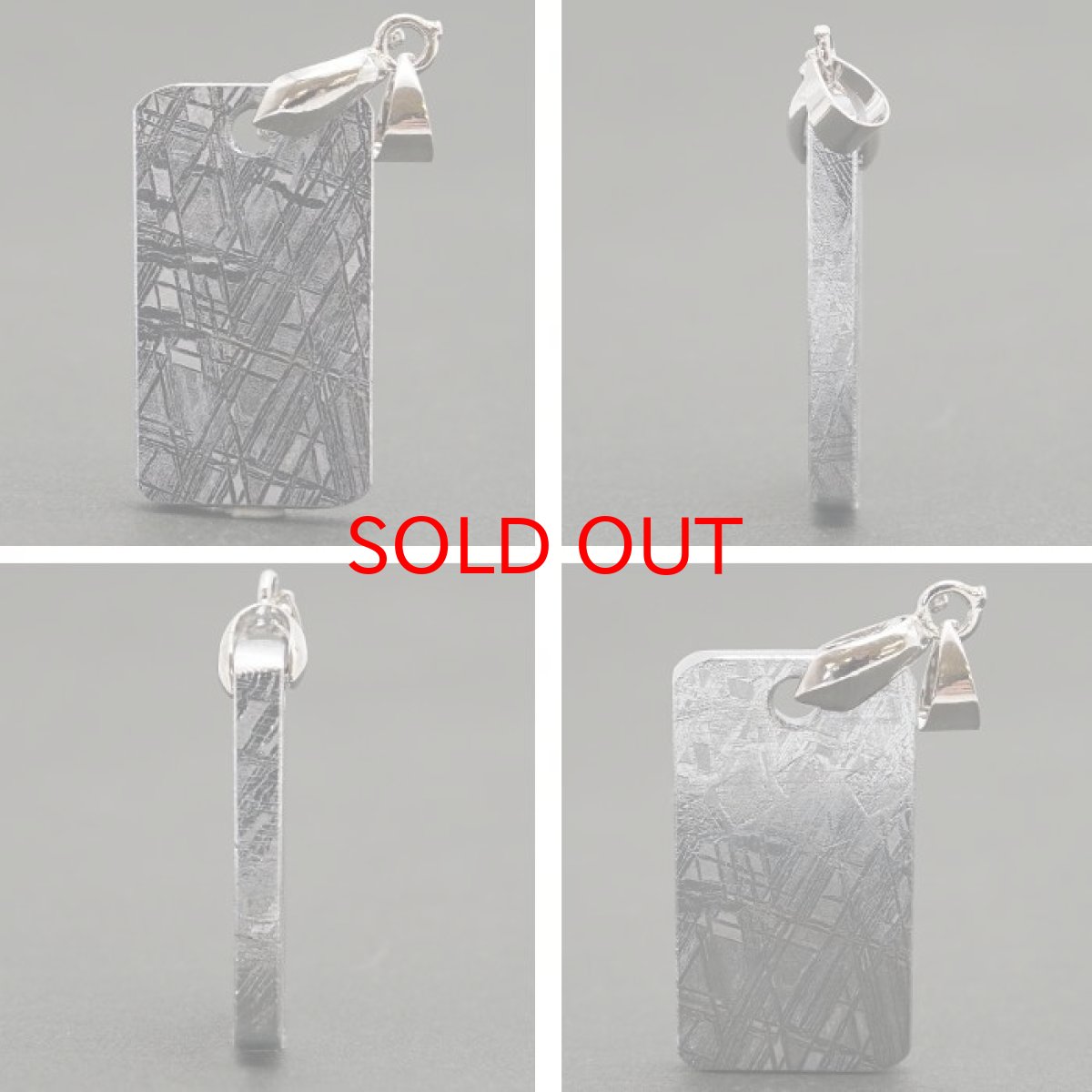 画像2: 【一点物】 ギベオン プレート 隕石 gibeon シルバー ペンダントトップ top SV925 シルバー 天然石 パワーストーン カラーストーン (2)