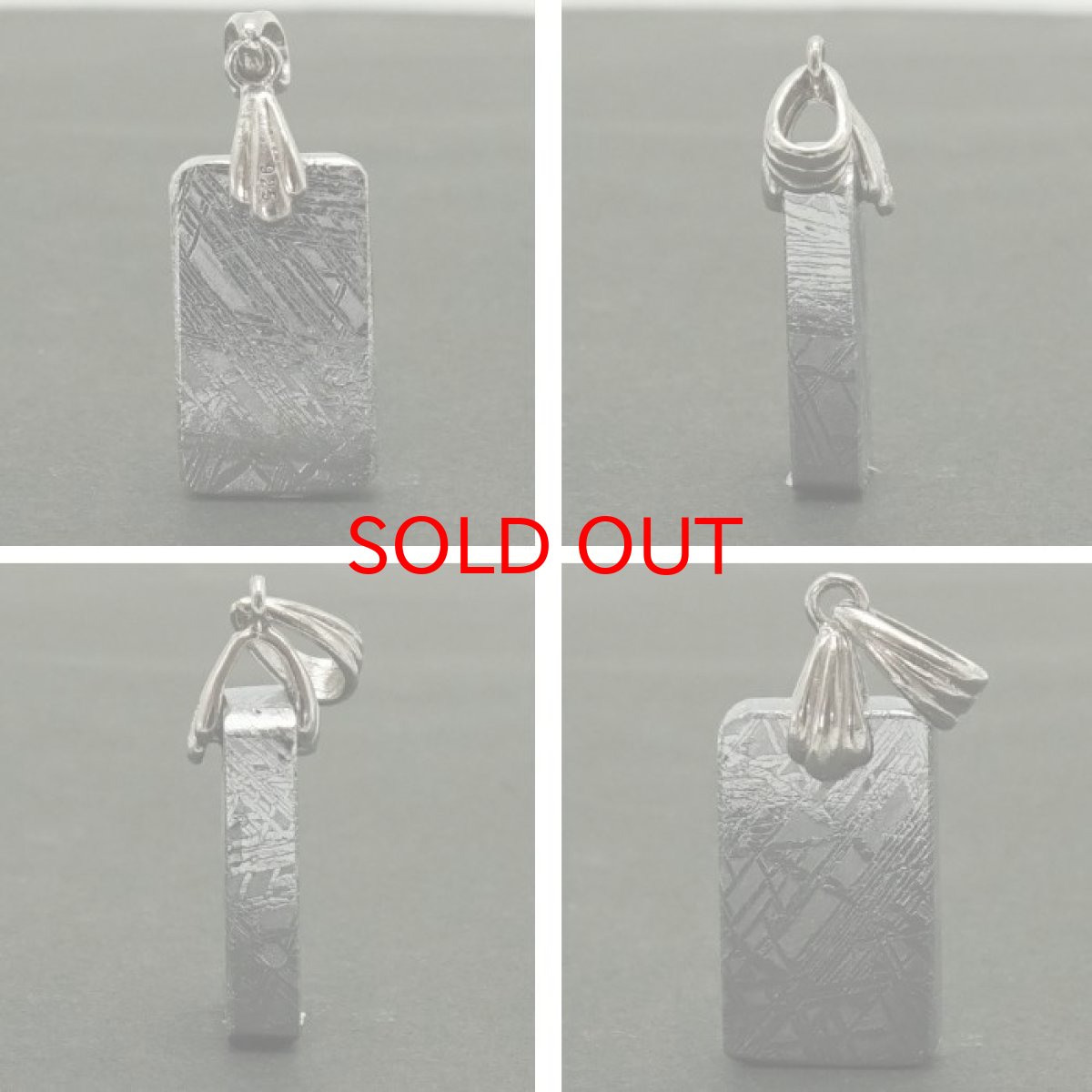 画像2: 【一点物】 ギベオン プレート 隕石 gibeon シルバー ペンダントトップ top SV925 シルバー 天然石 パワーストーン カラーストーン (2)