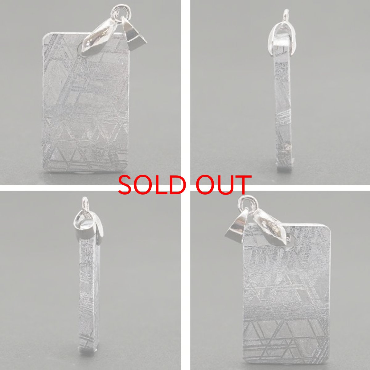 画像2: 【一点物】 ギベオン プレート 隕石 gibeon シルバー ペンダントトップ top SV925 シルバー 天然石 パワーストーン カラーストーン (2)