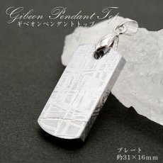 画像1: 【一点物】 ギベオン プレート 隕石 gibeon シルバー ペンダントトップ top SV925 シルバー 天然石 パワーストーン カラーストーン (1)