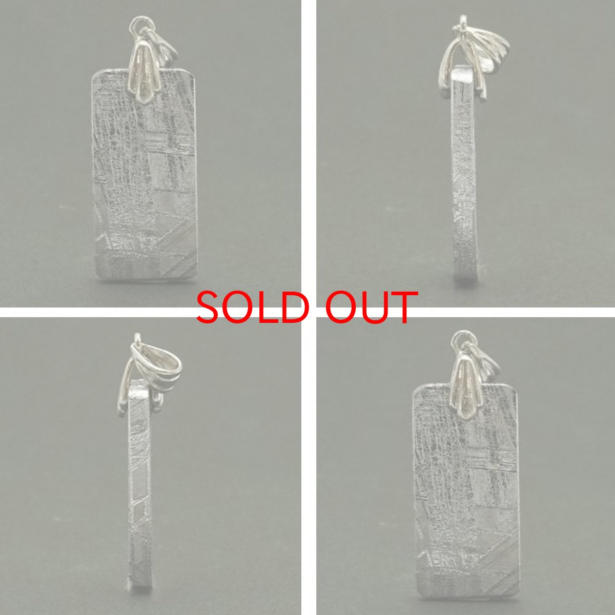 画像2: 【一点物】 ギベオン プレート 隕石 gibeon シルバー ペンダントトップ top SV925 シルバー 天然石 パワーストーン カラーストーン (2)