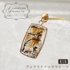 画像1: 【 一点もの 】 デンドリティッククォーツ ペンダントトップ 5.44ct ブラジル産 日本製 デンドライト K18 一粒ペンダント シンプルペンダント 天然石 パワーストーン カラーストーン (1)