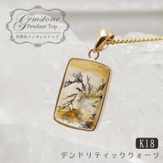 画像1: 【 一点もの 】 デンドリティッククォーツ ペンダントトップ 4.19ct ブラジル産 日本製 デンドライト K18 一粒ペンダント シンプルペンダント 天然石 パワーストーン カラーストーン (1)