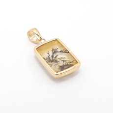 画像3: 【 一点もの 】 デンドリティッククォーツ ペンダントトップ 4.19ct ブラジル産 日本製 デンドライト K18 一粒ペンダント シンプルペンダント 天然石 パワーストーン カラーストーン (3)