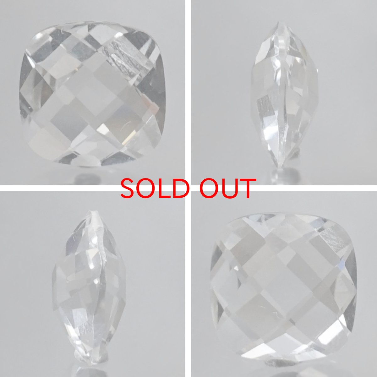 画像2: 【 国産天然石 】 山梨県産 水晶 ルース 1.6ct スクエアカット 【 一点もの 】 天然石 パワーストーン カラーストーン (2)