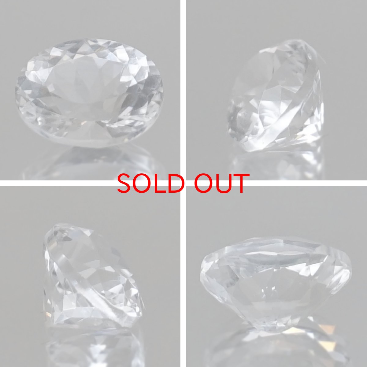 画像2: 【 国産天然石 】 石川県産 水晶 ルース 1.5ct オーバルカット 【 一点もの 】 天然石 パワーストーン カラーストーン (2)