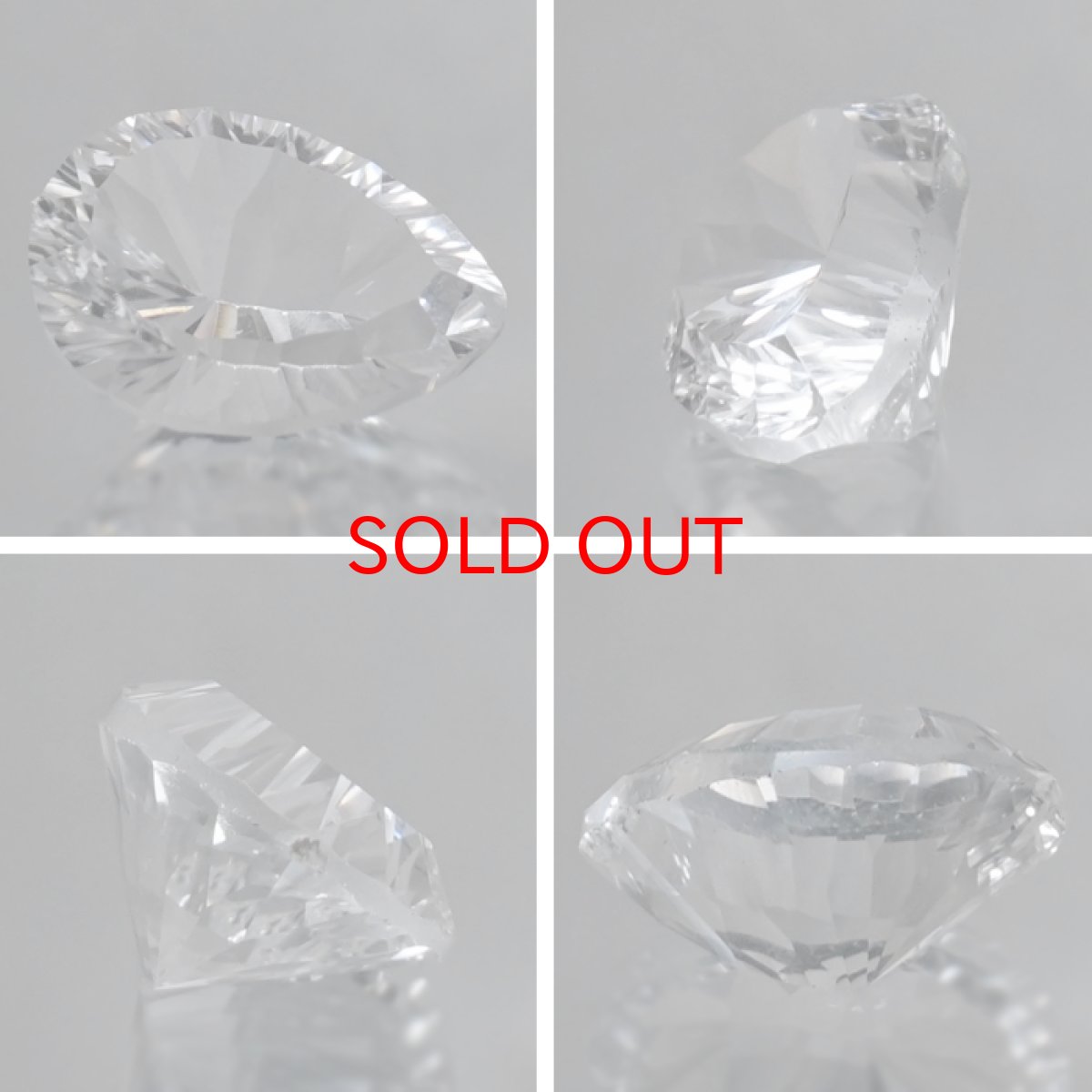 画像2: 【 国産天然石 】 山梨県産 水晶 ルース 4.8ct ペアーシェイプカット 【 一点もの 】 天然石 パワーストーン カラーストーン (2)