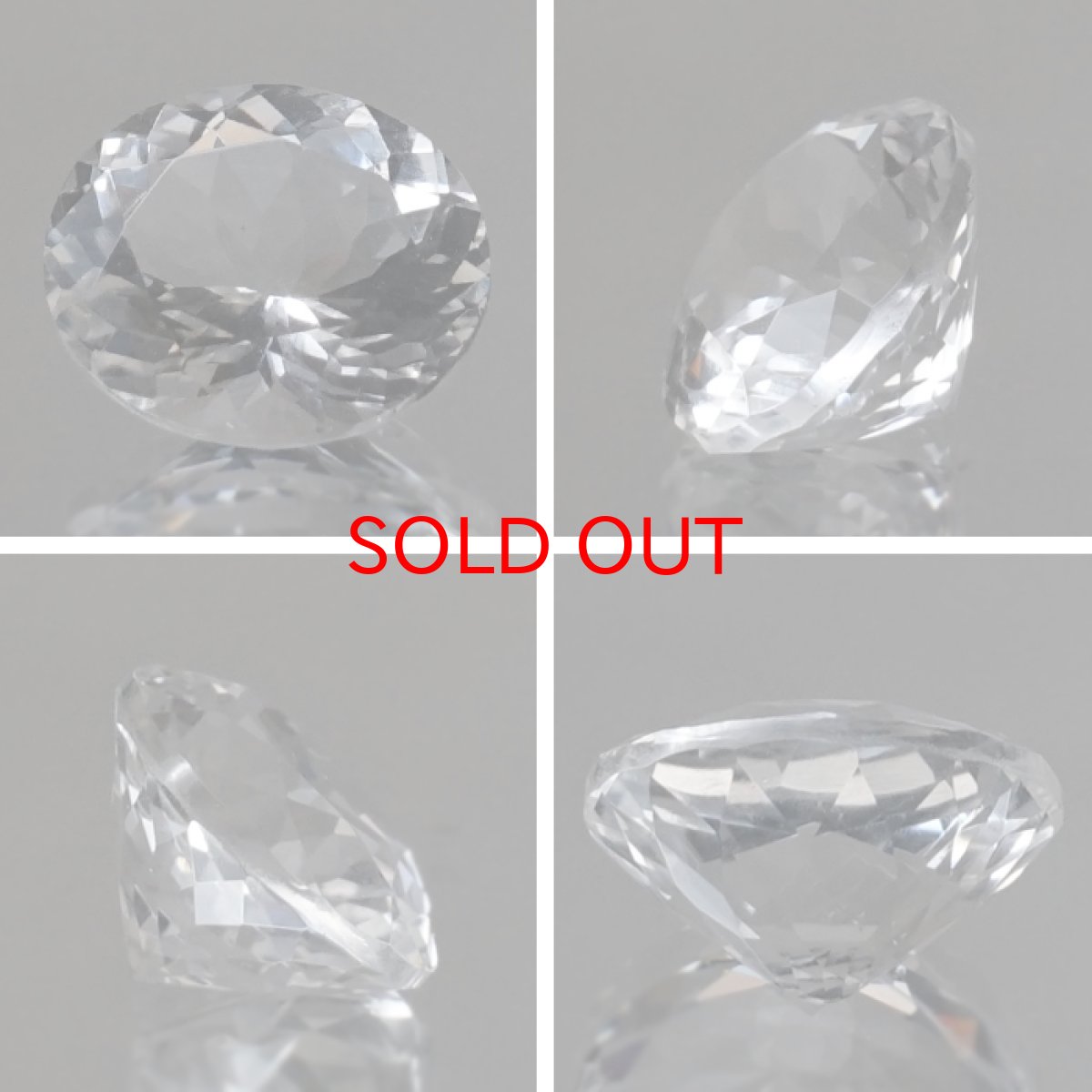 画像2: 【 国産天然石 】 岩手県産 水晶 ルース 3.7ct オーバルカット 【 一点もの 】 天然石 パワーストーン カラーストーン (2)