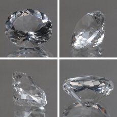 画像2: 【 国産天然石 】 岩手県産 水晶 ルース 3.7ct オーバルカット 【 一点もの 】 天然石 パワーストーン カラーストーン (2)