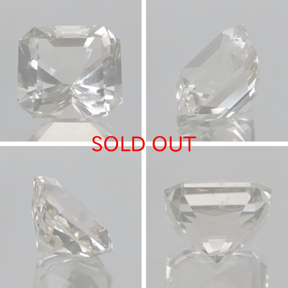 画像2: 【 国産天然石 】 滋賀県産 スモーキークォーツ ルース 8.3ct スクエアカット 【 一点もの 】 天然石 パワーストーン カラーストーン (2)