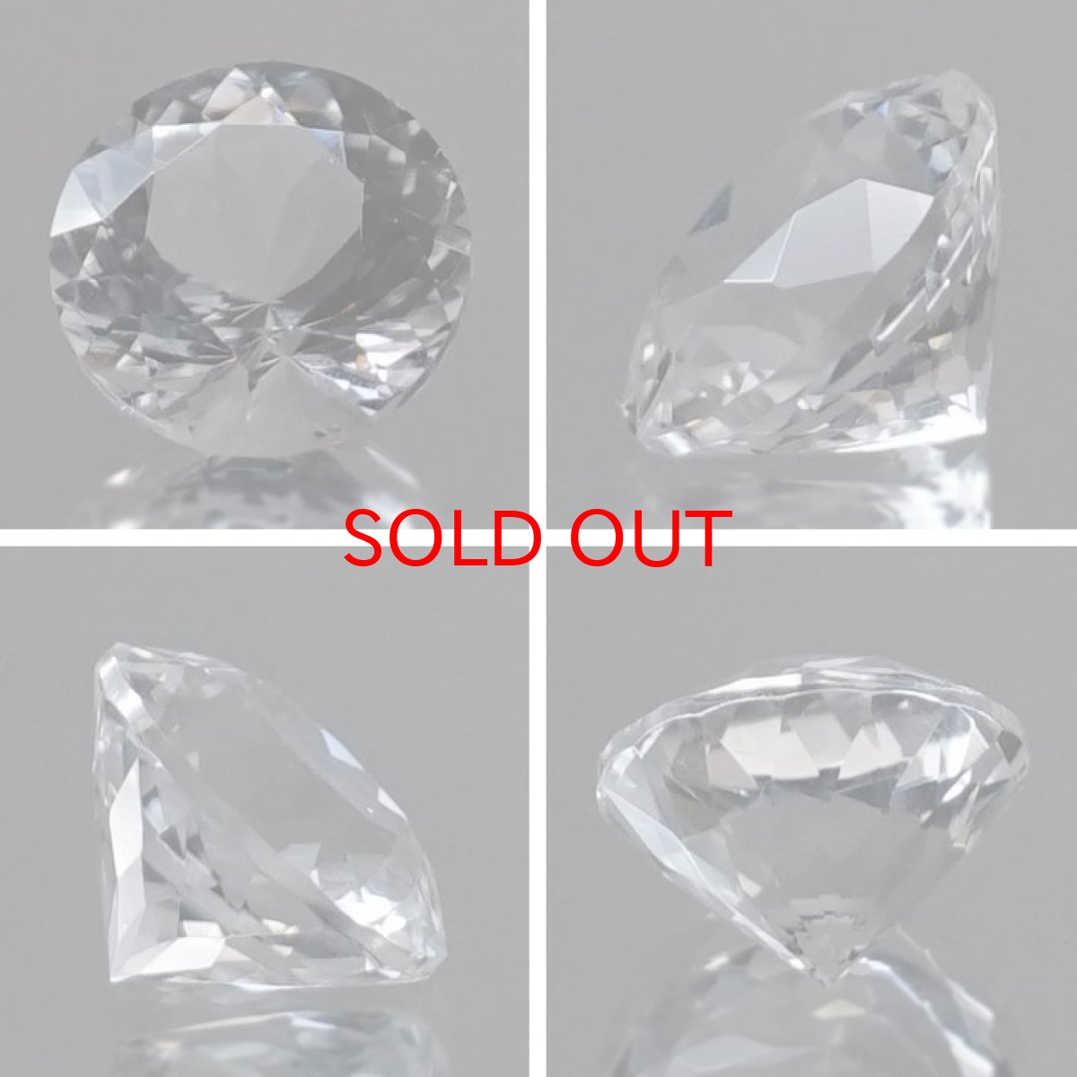 画像2: 【 国産天然石 】 宮崎県産 水晶 ルース 1.8ct ラウンドカット 【 一点もの 】 天然石 パワーストーン カラーストーン (2)