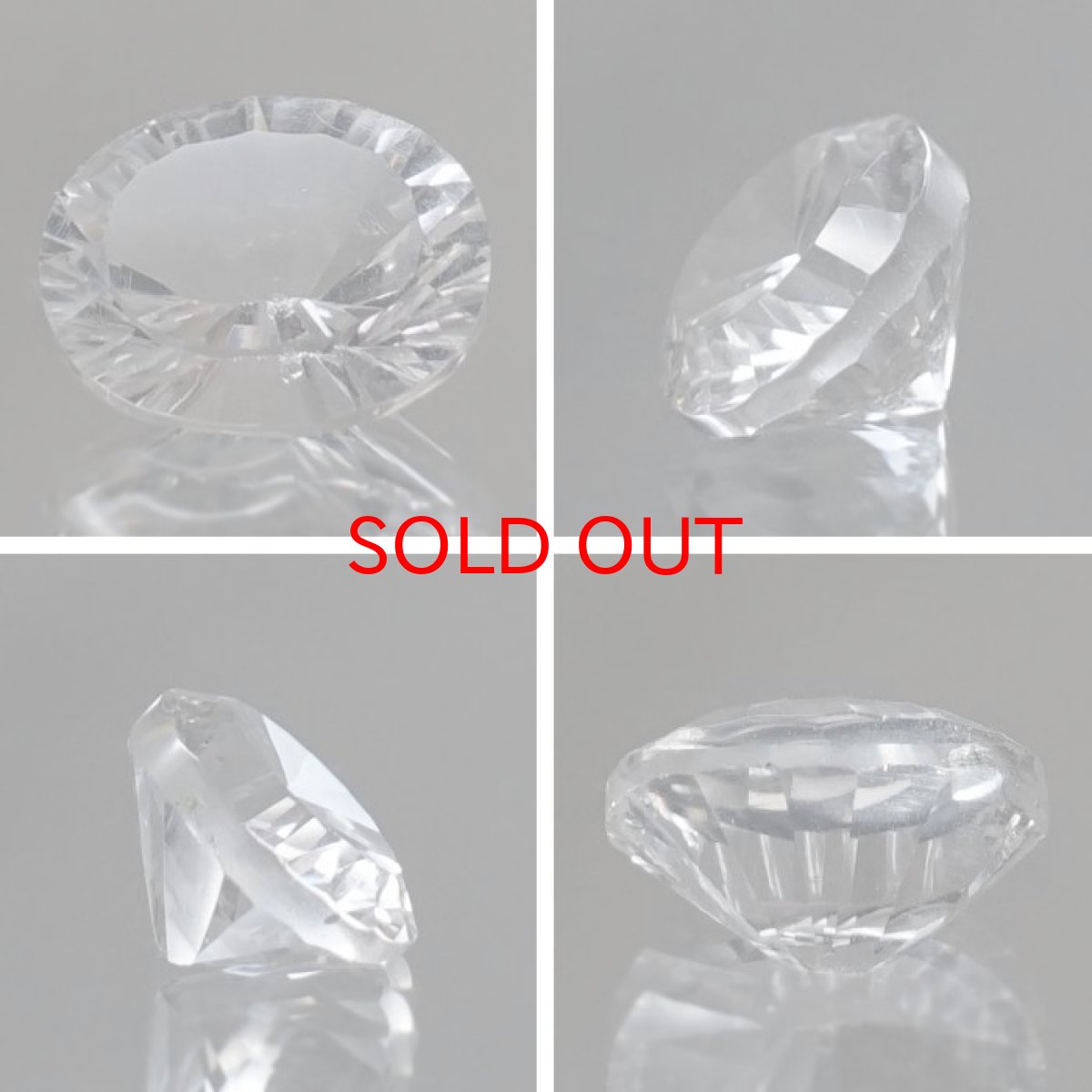 画像2: 【 国産天然石 】 宮崎県産 水晶 ルース 2.6ct シングルカット 【 一点もの 】 天然石 パワーストーン カラーストーン (2)