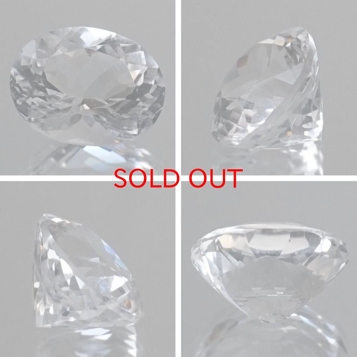 画像2: 【 国産天然石 】 宮崎県産 水晶 ルース 3.4ct オーバルカット 【 一点もの 】 天然石 パワーストーン カラーストーン (2)