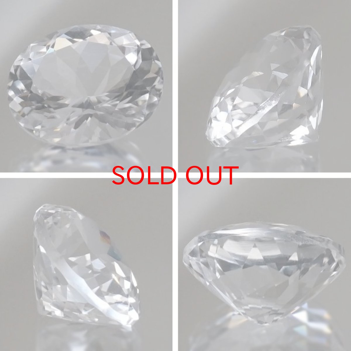 画像2: 【 国産天然石 】 長野県産 水晶 ルース 4.4ct オーバルカット 【 一点もの 】 天然石 パワーストーン カラーストーン (2)