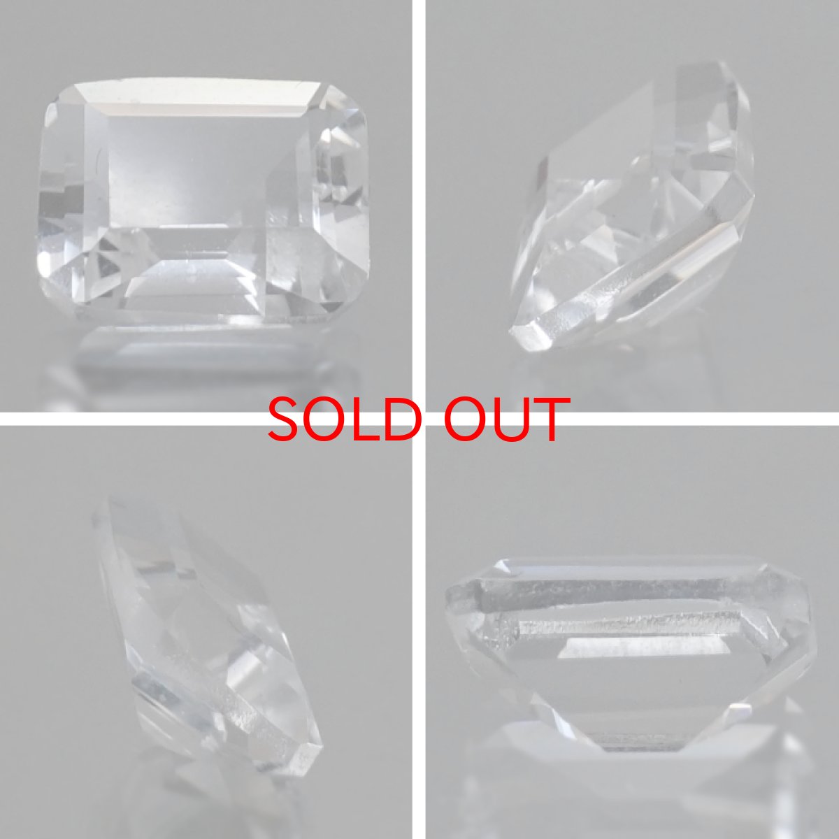 画像2: 【 国産天然石 】 岩手県産 水晶 ルース 2.7ct ステップカット 【 一点もの 】 天然石 パワーストーン カラーストーン (2)