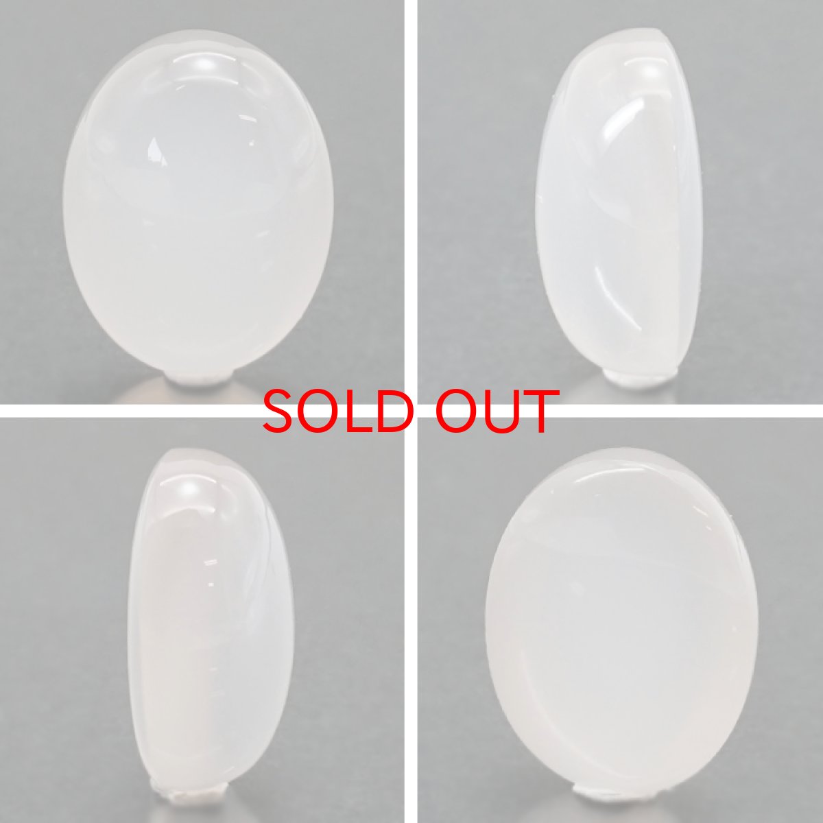 画像2: 【 国産天然石 】 石川県産 ムーンカルセドニー ルース 6.3ct オーバル 【 一点もの 】 天然石 パワーストーン カラーストーン (2)