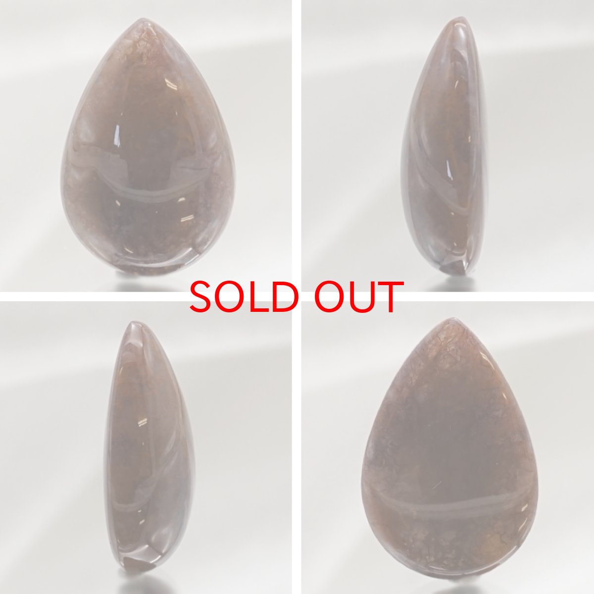 画像2: 【 国産天然石 】 石川県産 加賀ジャスパー ルース 13.8ct ドロップ 【 一点もの 】 天然石 パワーストーン カラーストーン (2)