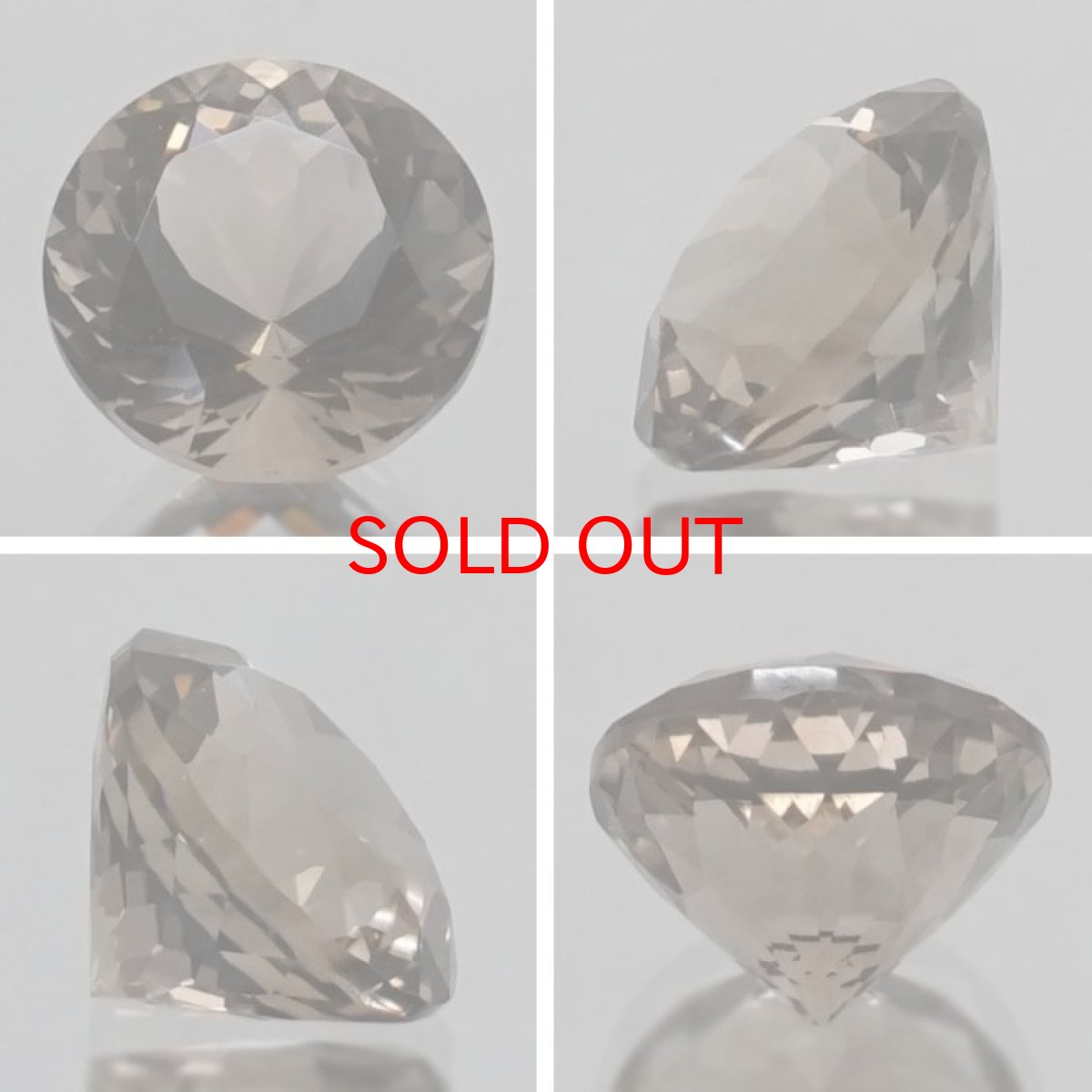 画像2: 【 国産天然石 】 滋賀県産 スモーキークォーツ ルース 2.5ct ラウンドカット 【 一点もの 】 天然石 パワーストーン カラーストーン (2)