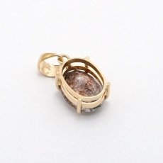 画像3: 【 一点もの 】 アクアマリンサンストーン ペンダントトップ 2.0ct ブラジル産 日本製 アクアマリン サンストーン K18 一粒ペンダント ネックレス シンプルペンダント 天然石 パワーストーン カラーストーン (3)