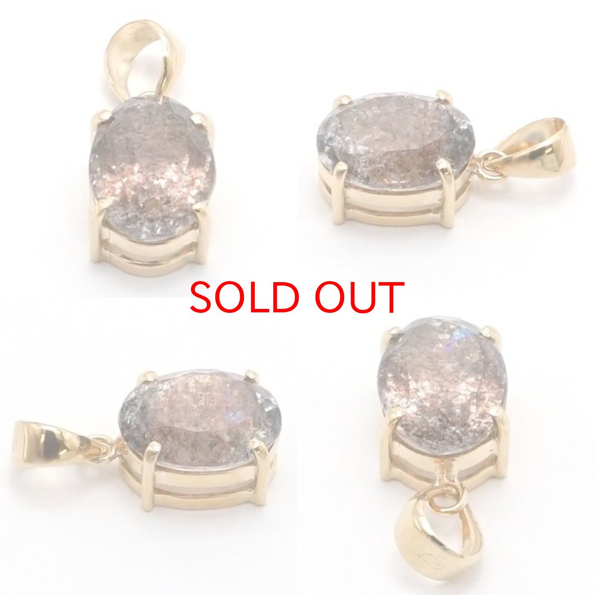 画像2: 【 一点もの 】 アクアマリンサンストーン ペンダントトップ 2.0ct ブラジル産 日本製 アクアマリン サンストーン K18 一粒ペンダント ネックレス シンプルペンダント 天然石 パワーストーン カラーストーン (2)