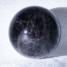 画像7: 【 一点物 】 【 日本の石 】 黒平水晶 丸玉 58mm 270ｇ 山梨県産 黒水晶 Kurobera Quartz お守り 浄化 国産水晶 天然石 パワーストーン 日本銘石 カラーストーン (7)