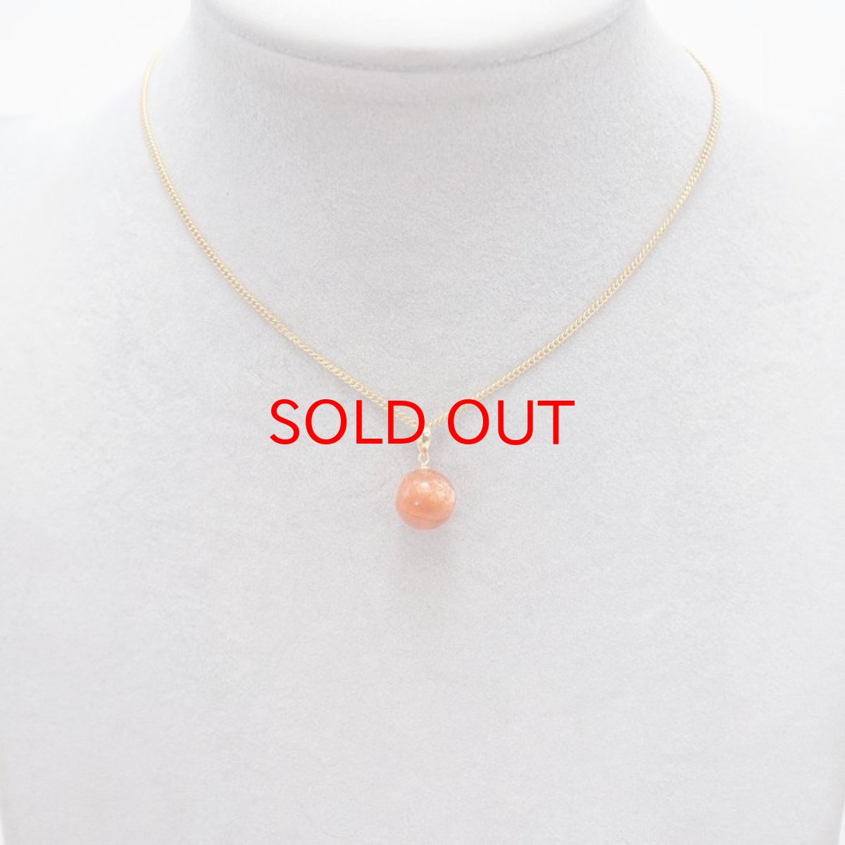 画像3: 【 一点もの 】 サンストーン ペンダントトップ 9mm K18 タンザニア産 Sunstone 一粒ペンダント ネックレス シンプルペンダント 天然石 パワーストーン カラーストーン (3)