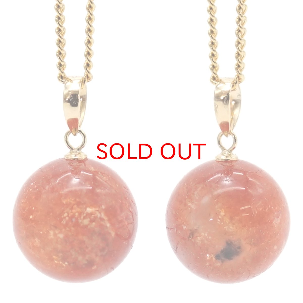 画像2: 【 一点もの 】 サンストーン ペンダントトップ 10mm K18 タンザニア産 Sunstone 一粒ペンダント ネックレス シンプルペンダント 天然石 パワーストーン カラーストーン (2)