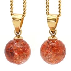 画像2: 【 一点もの 】 サンストーン ペンダントトップ 7mm タンザニア産 Sunstone 一粒ペンダント ネックレス シンプルペンダント 天然石 パワーストーン カラーストーン (2)