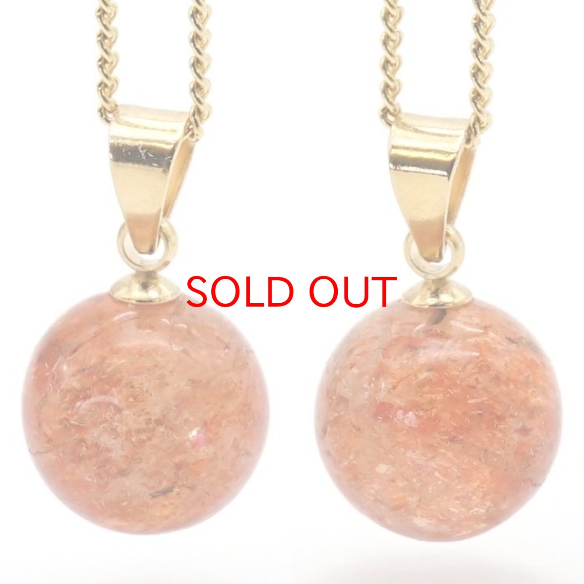 画像2: 【 一点もの 】 サンストーン ペンダントトップ 9mm タンザニア産 Sunstone 一粒ペンダント ネックレス シンプルペンダント 天然石 パワーストーン カラーストーン (2)