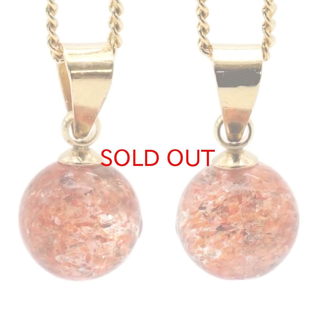 画像2: 【 一点もの 】 サンストーン ペンダントトップ 7mm タンザニア産 Sunstone 一粒ペンダント ネックレス シンプルペンダント 天然石 パワーストーン カラーストーン (2)