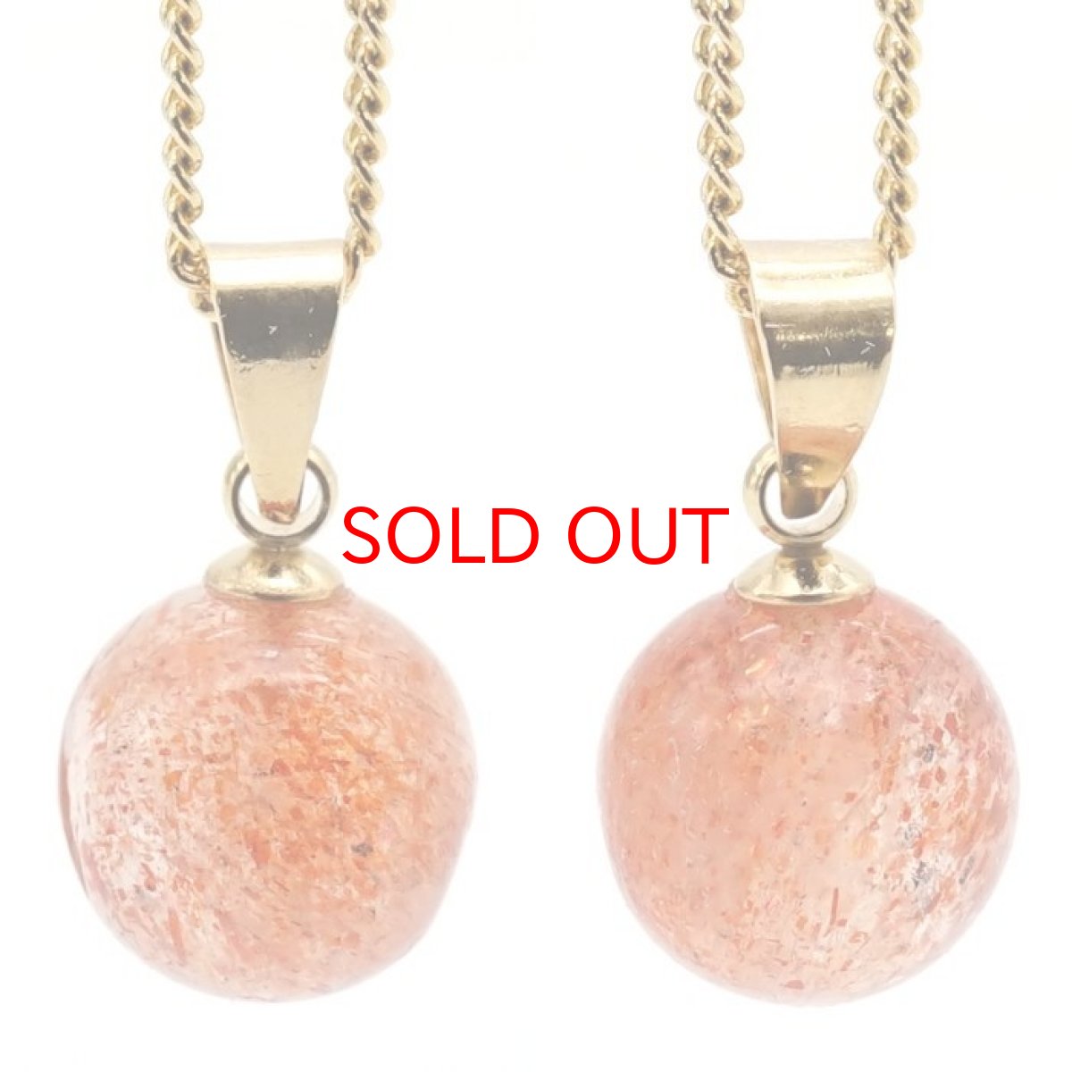 画像2: 【 一点もの 】 サンストーン ペンダントトップ 9mm タンザニア産 Sunstone 一粒ペンダント ネックレス シンプルペンダント 天然石 パワーストーン カラーストーン (2)