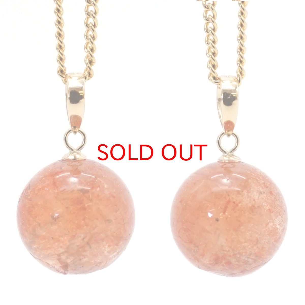 画像2: 【20%OFFセール】 【 一点もの 】 サンストーン ペンダントトップ 9mm K18 タンザニア産 Sunstone 一粒ペンダント ネックレス シンプルペンダント 天然石 パワーストーン カラーストーン (2)