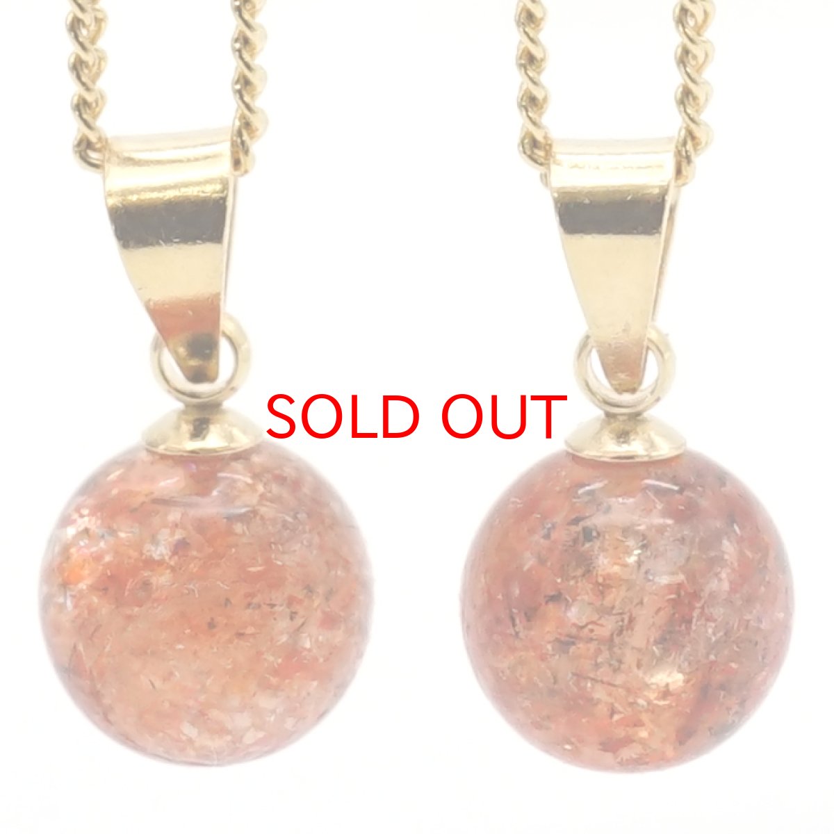 画像2: 【 一点もの 】 サンストーン ペンダントトップ 7mm タンザニア産 Sunstone 一粒ペンダント ネックレス シンプルペンダント 天然石 パワーストーン カラーストーン (2)