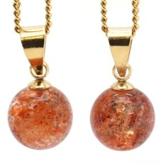 画像2: 【 一点もの 】 サンストーン ペンダントトップ 7mm タンザニア産 Sunstone 一粒ペンダント ネックレス シンプルペンダント 天然石 パワーストーン カラーストーン (2)