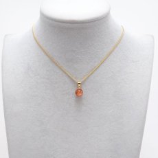 画像3: 【 一点もの 】 サンストーン ペンダントトップ 7mm タンザニア産 Sunstone 一粒ペンダント ネックレス シンプルペンダント 天然石 パワーストーン カラーストーン (3)