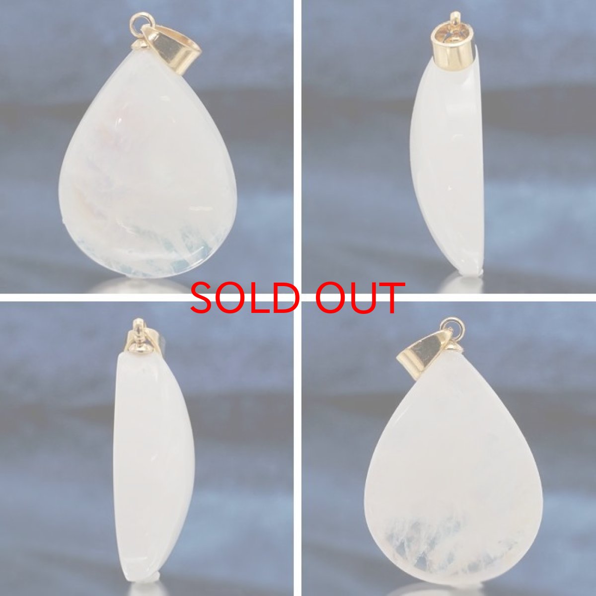 画像2: 【 一点もの 】 レインボームーンストーン ペンダントトップ 6.2g ドロップ スリランカ産 日本製 Moon stone ムーンストーン 6月誕生石 一粒ペンダント ネックレス 天然石 パワーストーン カラーストーン (2)