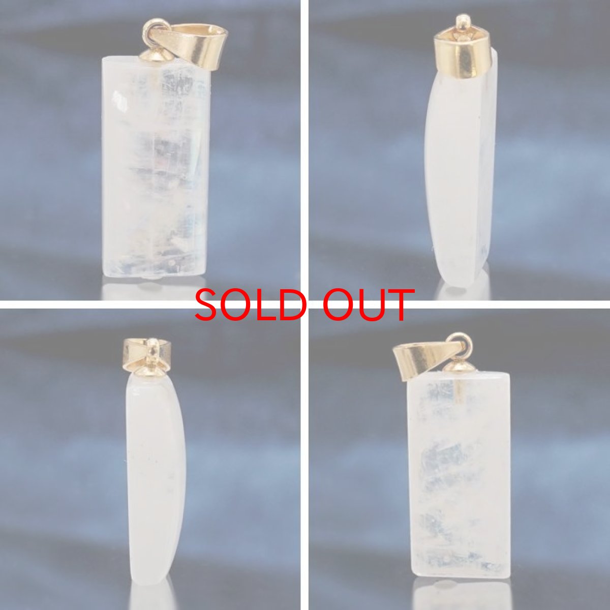 画像2: 【 一点もの 】 ロイヤルブルームーンストーン ペンダントトップ 1.8g 長方形 スリランカ産 日本製 Moon stone ムーンストーン ブルー 6月誕生石 一粒ペンダント ネックレス 天然石 パワーストーン カラーストーン (2)