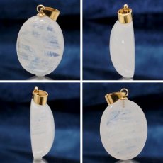 画像2: 【 一点もの 】 ロイヤルブルームーンストーン ペンダントトップ 5.0g 楕円形 スリランカ産 日本製 Moon stone ムーンストーン ブルー ６月誕生石 一粒ペンダント ネックレス 天然石 パワーストーン カラーストーン (2)