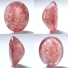 画像2: 【一点物】ストロベリークォーツ ルース 4.5ct オーバルカット カザフスタン産 レピドクロサイト ピンクエピドート 天然石 パワーストーン ギフト プレゼント カラーストーン (2)