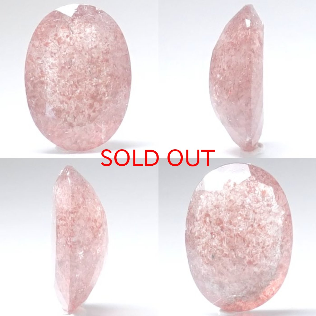 画像2: 【一点物】ストロベリークォーツ ルース 7.2ct オーバルカット カザフスタン産 レピドクロサイト ピンクエピドート 天然石 パワーストーン ギフト プレゼント カラーストーン (2)