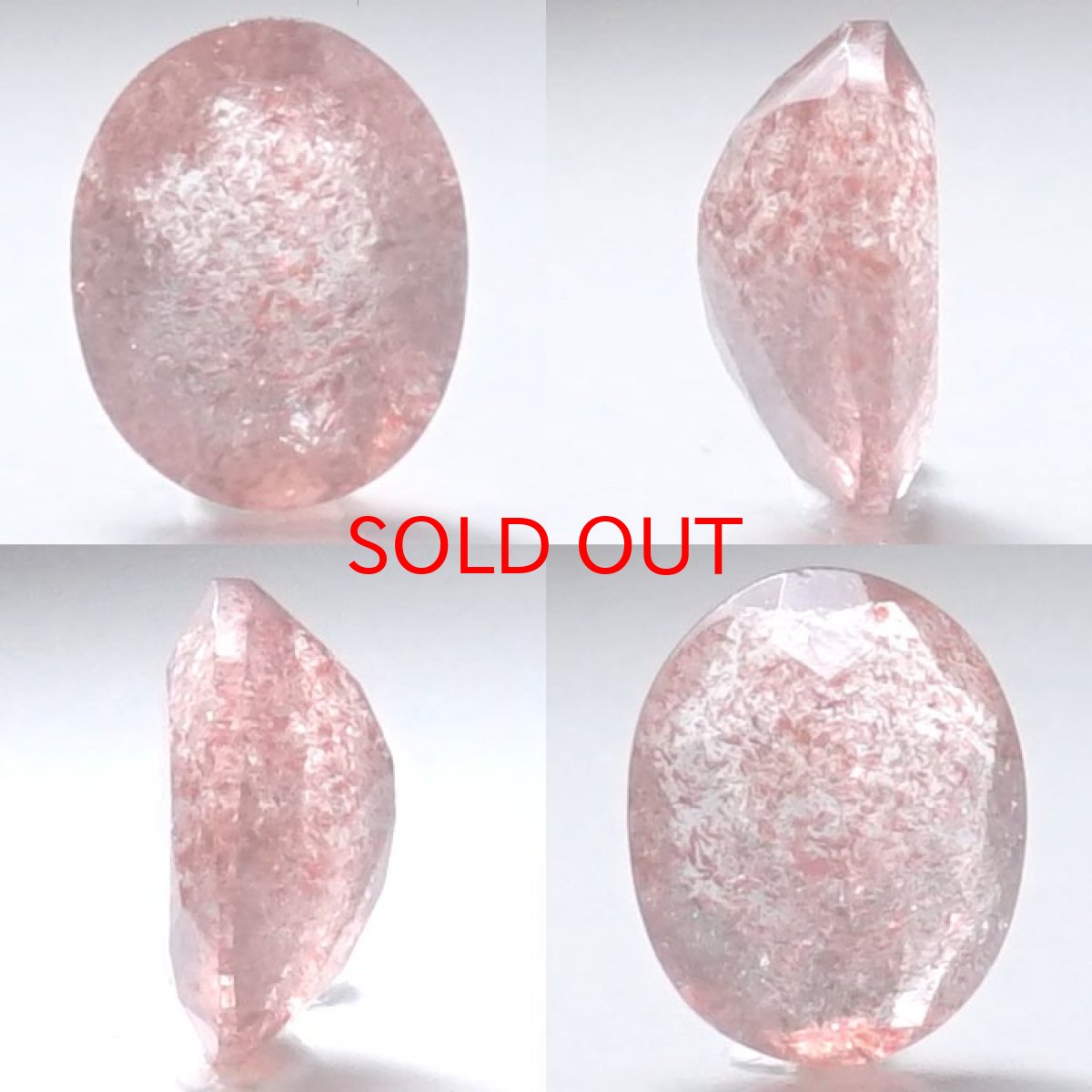 画像2: 【一点物】ストロベリークォーツ ルース 3.3ct オーバルカット カザフスタン産 レピドクロサイト ピンクエピドート 天然石 パワーストーン ギフト プレゼント カラーストーン (2)