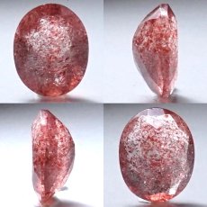 画像2: 【一点物】ストロベリークォーツ ルース 3.3ct オーバルカット カザフスタン産 レピドクロサイト ピンクエピドート 天然石 パワーストーン ギフト プレゼント カラーストーン (2)