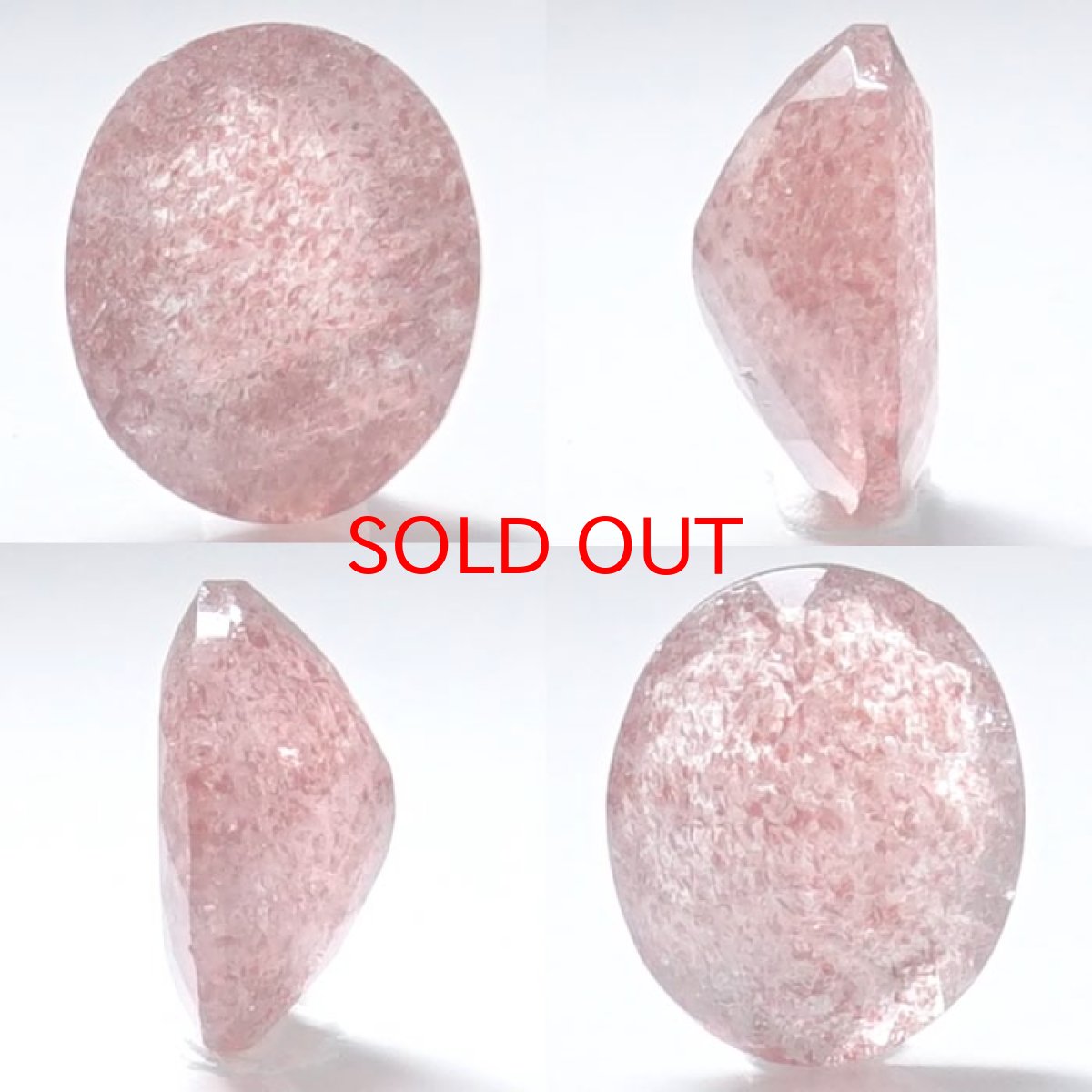 画像2: 【一点物】ストロベリークォーツ ルース 4.5ct オーバルカット カザフスタン産 レピドクロサイト ピンクエピドート 天然石 パワーストーン ギフト プレゼント カラーストーン (2)